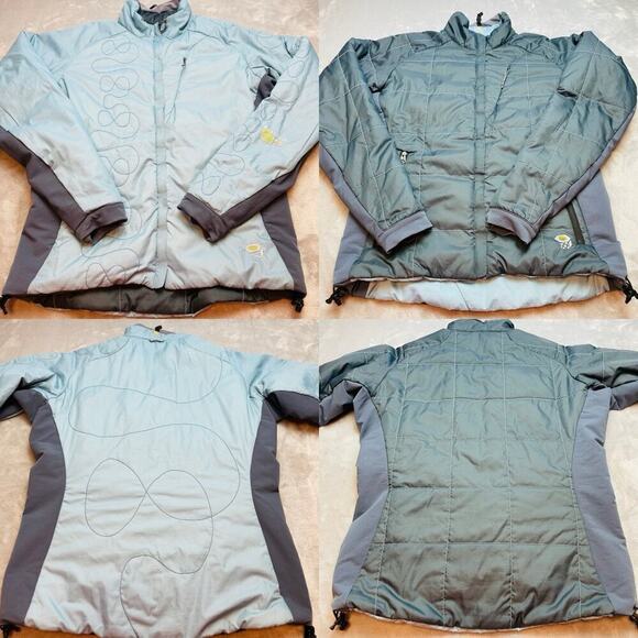 Mountain Hardware Primaloft Jacket Womens 10 Blue Reversible Quilted Outdoor - Picture 1 of 16